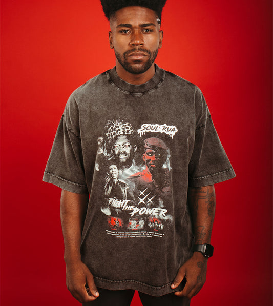 Camiseta Oversized Marmorizada - Terror Sankara, Lumumba & Winnie